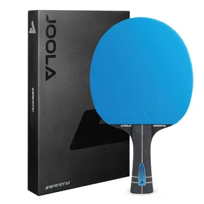 Immagine di JOOLA Racchetta da ping pong Infinity ITTF, professionale in carbonio, per giocatori avanzati, con fibra high tech, di vetro, lama a 7 strati