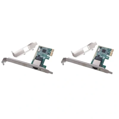 Immagine di ISTOVO 2X 1000Mbps Gigabit Ethernet PCI Express e Scheda di Rete 10/100/1000M RJ45 Convertitore Adattatore LAN Controller