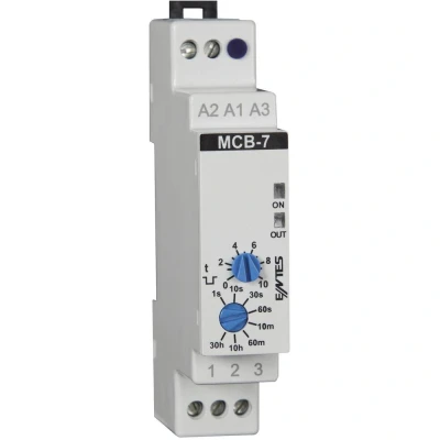 Immagine di ENTES 101583 MCB 7 Relè temporizzato Monofunzionale 24 V/DC, V/AC, 230 V/AC 1 pz. Intervallo di tempo: 0.1 s 30 h scambio
