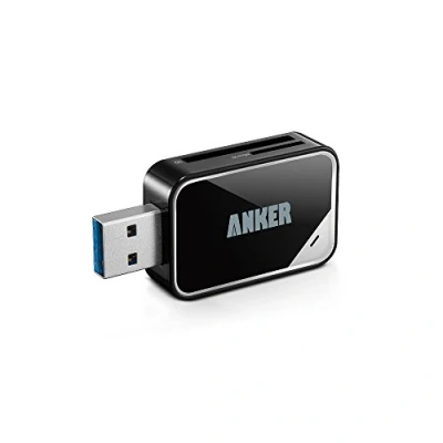 Immagine di Lettore di schede SD Anker USB 3.0 2 in 1 per SDXC, SDHC, SD, MMC, RS Micro SDHC e UHS I