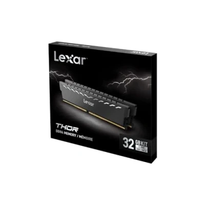 Immagine di Kit Barrettes mémoire 32Go (2x16Go) DIMM DDR4 Lexar Thor RGB PC4 25600 (3200 Mhz) (Nero)