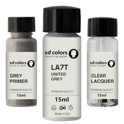 Immagine di SD COLORS UNITED GRIGIO LA7T X6 New Touch Up Paint 15 ML RIPARAZIONE GRAFFIO PENNELLO COLORE CODICE (VERNICIA+PRIMER+LACQUER)