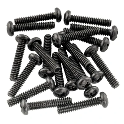 Immagine di Musiclily Basic 3,5x20mm Metallo Filettatura Metrica Viti per Single Pick Up Chitarra Elettrica Stratocaster ST, Nero (Set di 20)