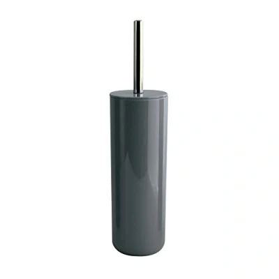 Immagine di MSV 143941 Inagua Set Scopino WC con contenitore igienico, Grigio scuro