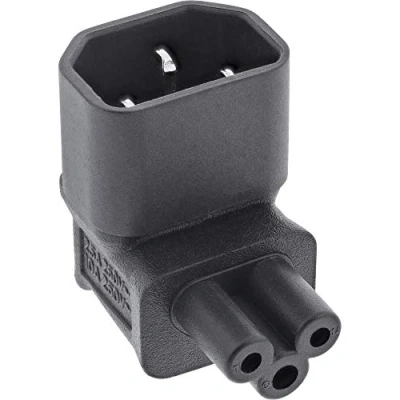 Immagine di InLine® Adattatore di alimentazione IEC 60320 C14/C5, angolo superiore/inferiore, 3 poli