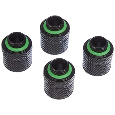 Immagine di Corsair Hydro X Serie, XF Compression DI/DE 10/13 mm, Confezione da Quattro Raccordi (BSPP G1/4&quot; Filettaturam, Ottone Massiccio Durata, Tenuta Estrema, Compatibilità con di Adattatori X) Nero
