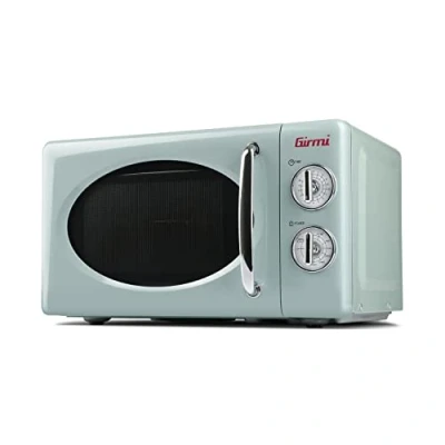 Immagine di Girmi FM21 Forno Microonde Combinato, Vintage Design, 20 Litri, 700+800W, Cottura combinata, Funzione scongelamento, Timer 30 min, Verde acqua