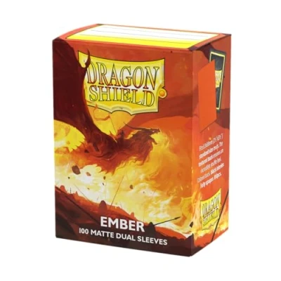 Immagine di Dragon Shield Custodia per carte di credito opaca Dual Ember Alaric Revolution Kindlerh (arancione) 100 CT dimensioni standard MTG liscia e resistente