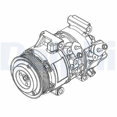Immagine di DELPHI CS20495 compressore Aria Condizionata 5VS12 PAG 46 con olio TOYOTA: Corolla Verso