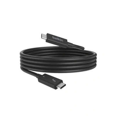 Immagine di Belkin cavo Thunderbolt 4 (1 m, di alimentazione da 1 m), USB C a con 100 W, compatibile 4, 3, MacBook Pro, eCPU e altro ancora