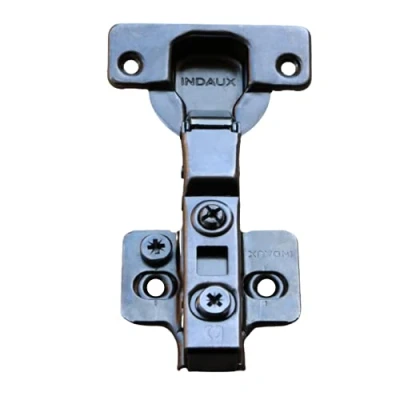Immagine di Confezione da 4 pezzi !! CERNIERA SOFT ammortizzata TITANIUM Collo 0 1/2 18 basetta CLIP 3D finitura brunita (Collo dritto)