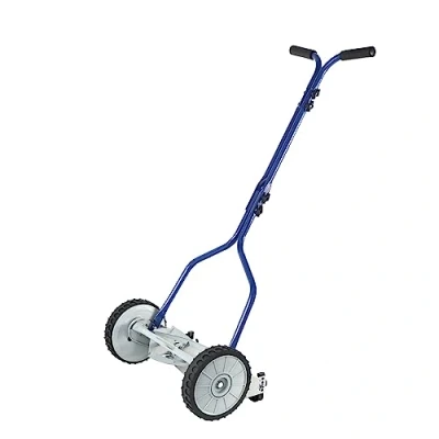 Immagine di Amazon Basics Tosaerba a spinta con ruote e 4 lame da 35,5 cm, blu
