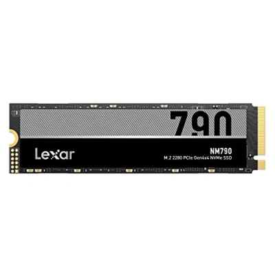 Immagine di Lexar NM790 SSD Interno 2TB, M.2 2280 PCIe Gen4x4 NVMe SSD, Fino a 7400MB/s in Lettura, 6500MB/s Scrittura, Disco Stato Solido per PS5, PC, laptop e giocatori (LNM790X002T RNNNG)