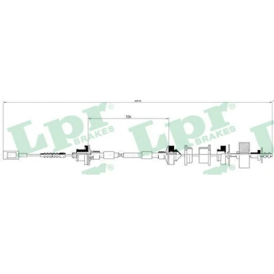 Immagine di LPR C0061C Cavo Frizione con regolazione manuale FIAT: Ducato II Van, Camion pianale/Telaio, Bus