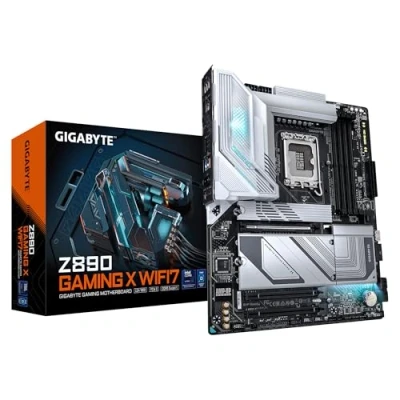 Immagine di GIGABYTE Scheda madre Z890 GAMING X WIFI7 Supporta CPU Intel Core Ultra (Serie 2), 16+1+2 fasi VRM, fino a 8800MHz DDR5 (OC), 1xPCIe 5.0 + 3xPCIe 4.0, Wi Fi 7, LAN 2.5GbE, Thunderbolt 4