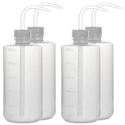 Immagine di stonylab 4 Pacchi 500 ml Bottiglie di Plastica da Spremere, in LDPE con Bocca Stretta, Squeeze Wash Bottle