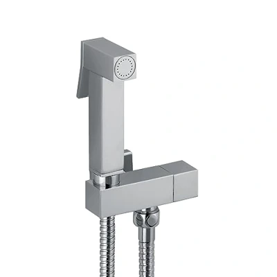 Immagine di Yellowshop Idroscopino Quadrato Quadro Cromato Completo Per Wc Set Doccette Kit Doccia Miscelatore Rubinetto Sanitari Bagno Sphera