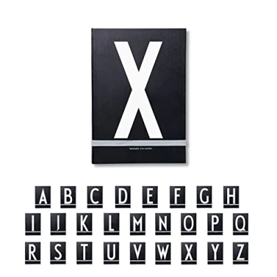 Immagine di Design Letters Notebook diario Personale A5 Taccuino uomo e donna Agenda Nero Quaderno Fatto a Mano di viaggio con pagine vuote da scrittura Chiusura cinturino 146 pgs