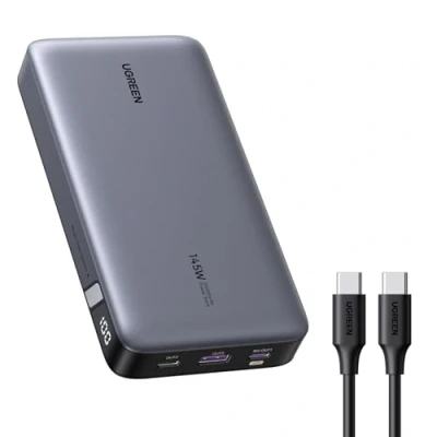 Immagine di UGREEN Nexode Power Bank 145W 25000mAh, Caricatore Portatile Ricarica Rapida USB C PD 3.1 140W con Display, Compatibile MacBook PRO/Air, iPhone 16/15 Plus PRO Max, Galaxy S24 S23 Ultra, dell
