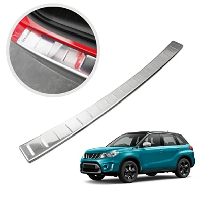 Immagine di Chromemaster Protezione paraurti Posteriore Compatibile con Suzuki Vitara dal 2015 Acciaio INOX lucido/cromato protegge la vernice del dai graffi