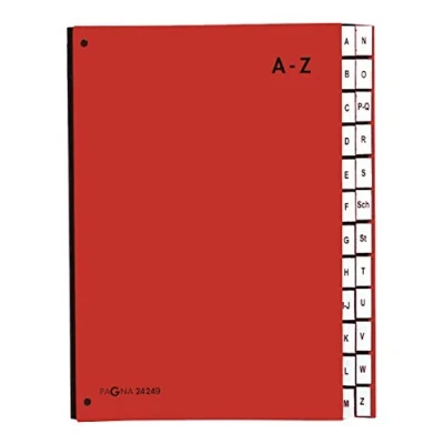 Immagine di PAGNA Pultordner Color, DIN A4, A Z, 24 Fächer, rot
