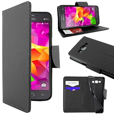 Immagine di ebestStar Cover Compatibile con Samsung Grand Prime Galaxy G530F, Value Edition G531F Custodia Portafoglio Pelle PU Protezione Libro Flip, Nero [Apparecchio: 144.8 x 72.1 8.6mm, 5.0&#039;&#039;]