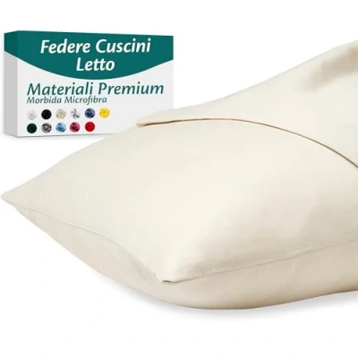Immagine di Flowen Federe Cuscini Divano 30x50 Set da 2 Copricuscini in Microfibra Fodere Lavabili e Resistenti 30 x 50 cm Tessuto 100% Poliestere Traspirante Anallergico Antiacaro Ideali per Arredo Casa