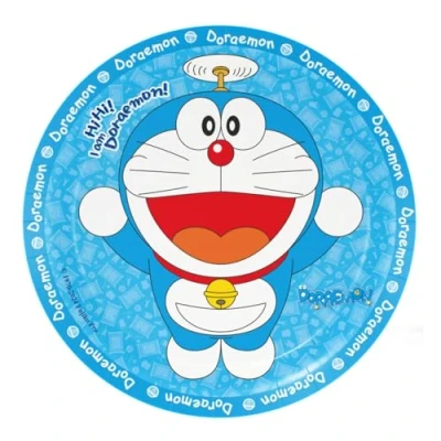 Immagine di ALMACENESADAN, 5068; 8 piatti in cartone 18 cm ideali per feste e compleanni della licenza Doraemon; cm; confezione da Doraemon