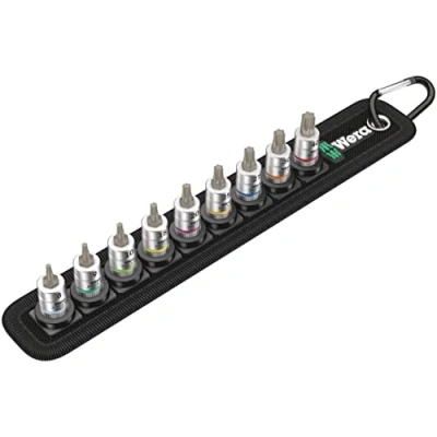 Immagine di Wera 8767 a 05003882001 TORX interno Kit inserti giravite bussola 9 parti 1/4 (6.3 mm)