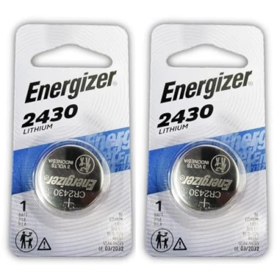 Immagine di Twin Pack Energizer CR2430 3v Lithium button coin cell battery by