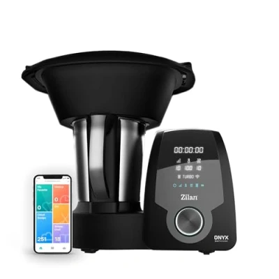 Immagine di Zilan ONYX Thermo Robot, Robot da cucina multifunzione con Wi Fi, 30 funzioni, display LED digitale, Bilancia incorporata, 3,3 L, 1700 W