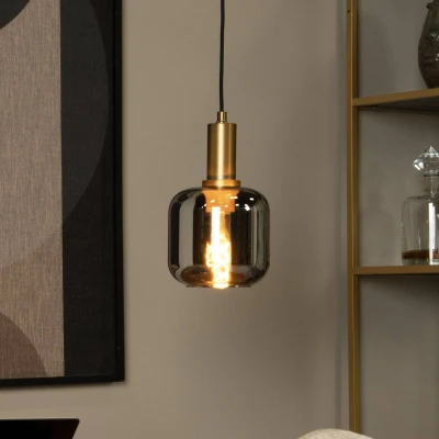 Immagine di Lucide Lampada a sospensione Joanet, Ø 16 cm, 1 luce, vetro, nero