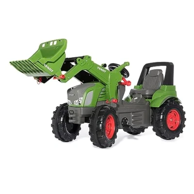 Immagine di Rolly Toys Pedalieri RollyFarmtrac Premium Fendt Vario 939 Trattore a Pedale con Caricatore Frontale RollyTrac 710263, Colore Verde/Grigio