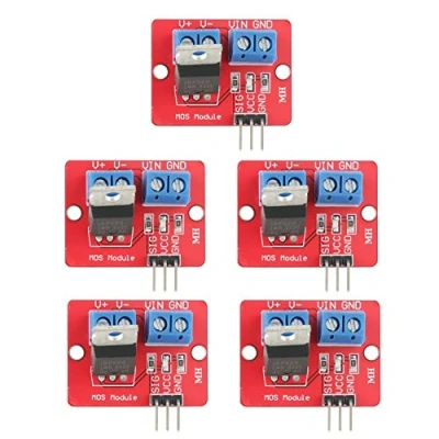Immagine di Akozon 5pz Moduli Driver MOSFET 3,3 V/5 V Uscita PWM Schede di Guida 0 24V