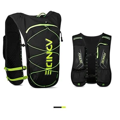 Immagine di AONIJIE 5L Uomo Donna Zaino Trail Running Corsa Ciclismo a idratazione Vest (Nero)