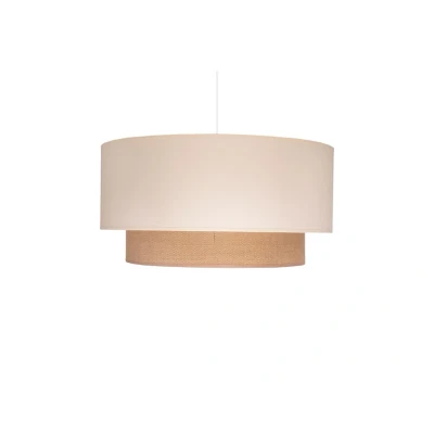 Immagine di lampada a sospensione &#039;Boho&#039; dimmerabile (Country) colore Beige, in Tessuto ad es. Soggiorno &amp; Sala da pranzo (1 luce, E27) di Euluna tessuto, soffitto