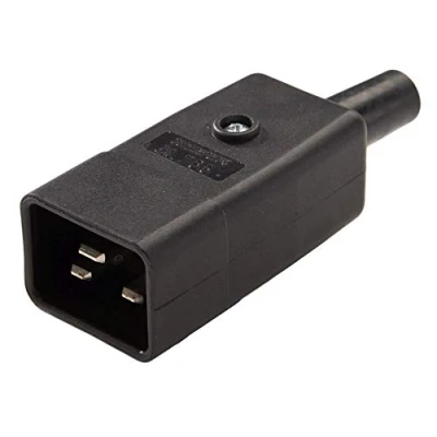 Immagine di PremiumCord Connettore di Alimentazione 230 V, Spina 16 A, IEC C20, IEC60320, Colore Nero