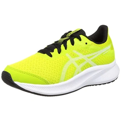 Immagine di Asics Patriot 13 GS Unisex Scarpe running neutre per bambini, Taglia: 39.5, Lime zest/white Tessuto / sintetico