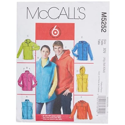 Immagine di McCall&#039;s Patterns Gilet Sfoderato da Uomo e Giacca, Taglia XN Extra Large XXL XXXL 1 Pezzo, Bianco