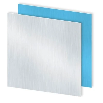 Immagine di iMeistek Foglio di alluminio 6063 con pellicola protettiva su entrambi i lati, 300 mm x 0,8 spessore parete quadrata piastra in (2 pezzi)