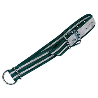 Immagine di Collare verde/bianco fib. Rullo, maglia ovale, anello D, 130 x 4 cm, MS Schippers Adatto per Bovini Mucche Vacche