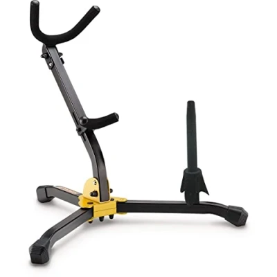 Immagine di Hercules DS532BB Stand for 1x Alto/Tenor Saxophone and Clarinet/Flute with Bag