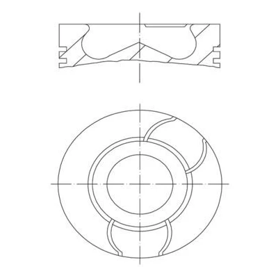Immagine di MAHLE ORIGINAL 040 03 00 Pistone 73,7 con porta fascia elastica, senza canale raffreddamento CITROËN: C3 I Hatchback, FORD: Fusion Station Wagon