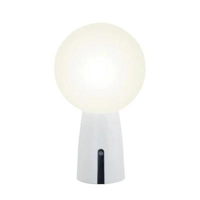 Immagine di Zafferano, Lampada Olimpia Pro, da Tavolo Ricaricabile e Senza Fili con Controllo Touch, Luce Regolabile, Adatta per Salotto ed Esterni, Dimmer, 3000 K, Altezza 26 cm, Colore Bianco