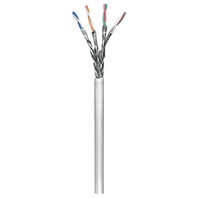 Immagine di Goobay 93954 CAT 6 cavo di Rete Matassa, S/FTP (PiMF), Grigio, 100m Lunghezza