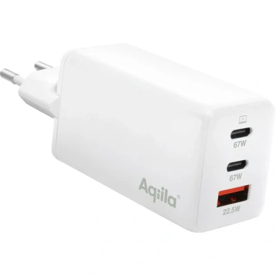 Immagine di Aqiila W3 Caricatore USB 65 W Ambiente interno, Presa di Corrente uscita max. 3 A A, C® Num. uscite: x
