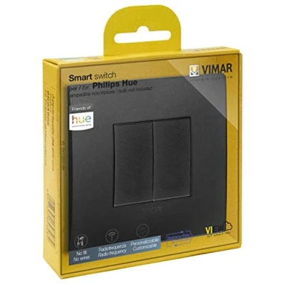 Immagine di Vimar 0K03906.07 Kit Interruttore senza Fili in Radiofrequenza Philips Friends Of Hue Serie Arké Classic,Nero