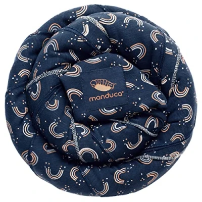 Immagine di manduca Sling &gt; RainbowNight &lt; Fascia portabebè elastica con certificato GOTS, 100% cotone biologico, marsupio per neonati e bambini dalla nascita (3,5 15kg)
