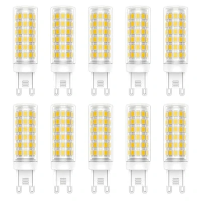 Immagine di ZFQ Lampadina Led G9 da 9W equivalenti a 85W Alogene, Bianco Freddo 6000K, 900 lm, Angolo di Diffusione 360, AC 220 240V, Senza Sfarfalli, Non Dimmerabili, Confezione 10