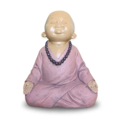 Immagine di Zen&#039;Light SB2 Statuetta per bambini SB2, decorazione Zen e Feng Shui, creare un&#039;atmosfera rilassante, idea regalo, portafortuna, altezza: 13,5 cm, colore: beige vecchio rosa Zen&#039;Light, resina,